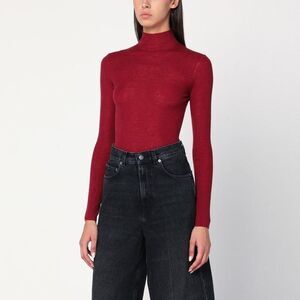 6397 Women's Ribbed Turtleneck Sweater Women RED Sweaters & Knitwear